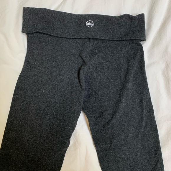 Solow Sport dark grey fold over 3/4 length legging - Picture 2 of 10